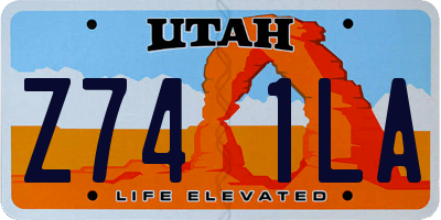 UT license plate Z741LA