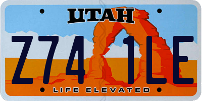 UT license plate Z741LE