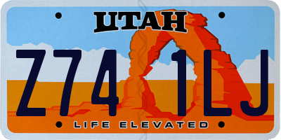 UT license plate Z741LJ