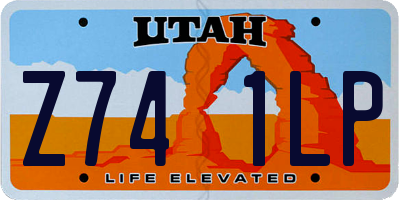 UT license plate Z741LP
