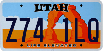 UT license plate Z741LQ