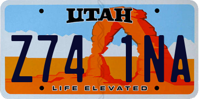 UT license plate Z741NA