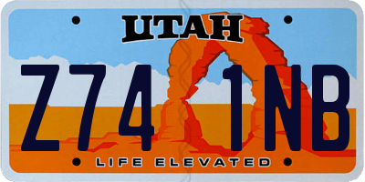 UT license plate Z741NB