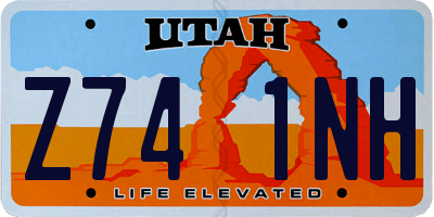 UT license plate Z741NH