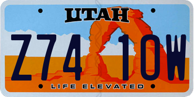UT license plate Z741OW
