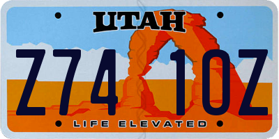 UT license plate Z741OZ