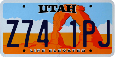 UT license plate Z741PJ