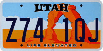 UT license plate Z741QJ