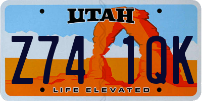 UT license plate Z741QK