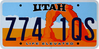 UT license plate Z741QS
