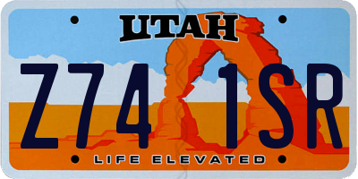 UT license plate Z741SR