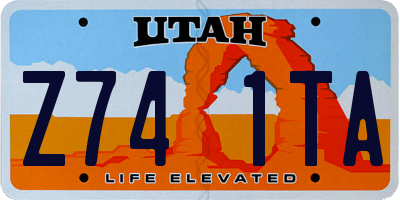 UT license plate Z741TA