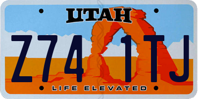 UT license plate Z741TJ