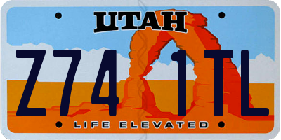 UT license plate Z741TL
