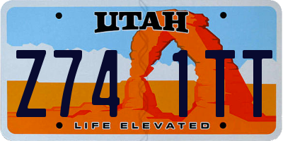 UT license plate Z741TT