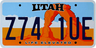 UT license plate Z741UE