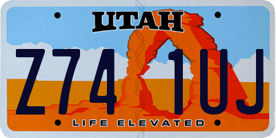 UT license plate Z741UJ