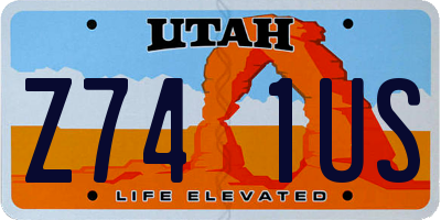 UT license plate Z741US