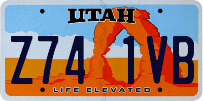 UT license plate Z741VB