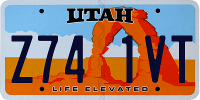 UT license plate Z741VT