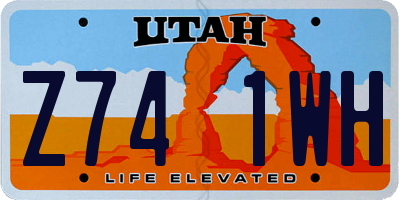 UT license plate Z741WH