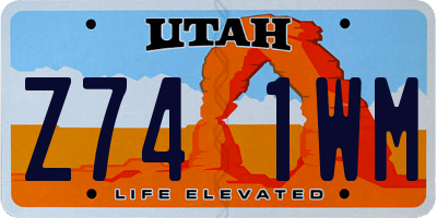UT license plate Z741WM