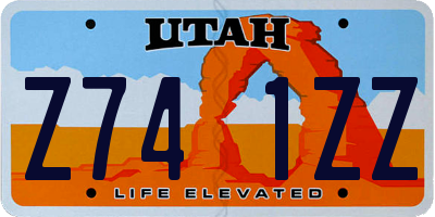 UT license plate Z741ZZ