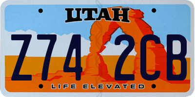 UT license plate Z742CB