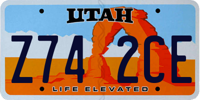 UT license plate Z742CE