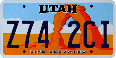 UT license plate Z742CI