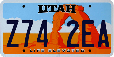 UT license plate Z742EA