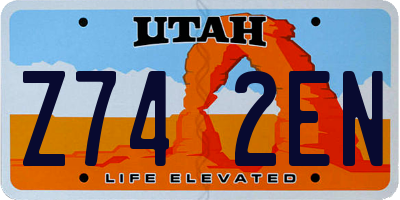 UT license plate Z742EN