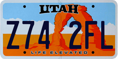 UT license plate Z742FL