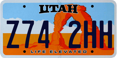 UT license plate Z742HH