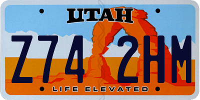 UT license plate Z742HM