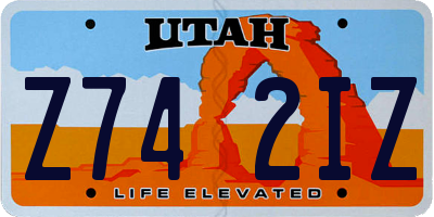 UT license plate Z742IZ