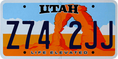 UT license plate Z742JJ