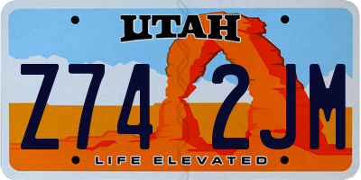UT license plate Z742JM