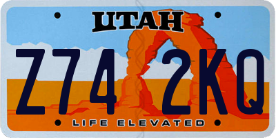 UT license plate Z742KQ