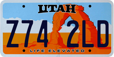 UT license plate Z742LD