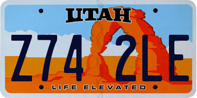 UT license plate Z742LE