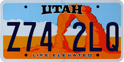 UT license plate Z742LQ