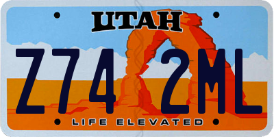 UT license plate Z742ML