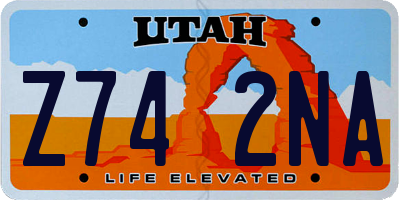 UT license plate Z742NA