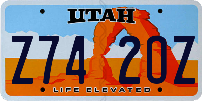 UT license plate Z742OZ