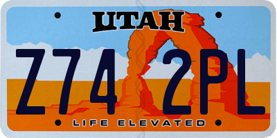UT license plate Z742PL