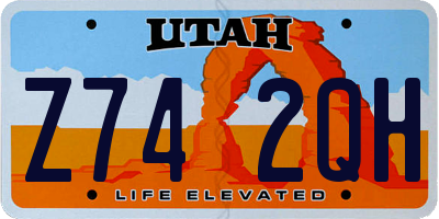 UT license plate Z742QH