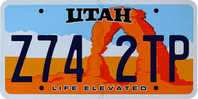 UT license plate Z742TP