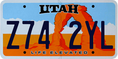 UT license plate Z742YL