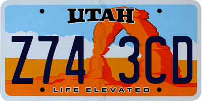 UT license plate Z743CD